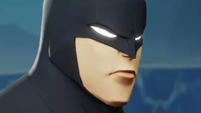 Batman scowling