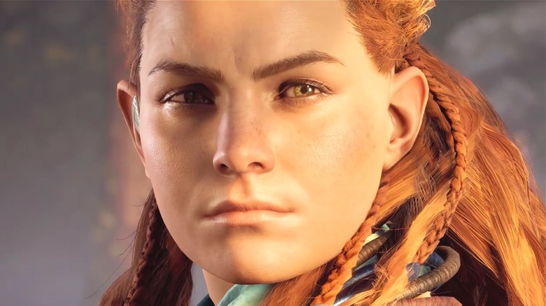 Aloy glares to side