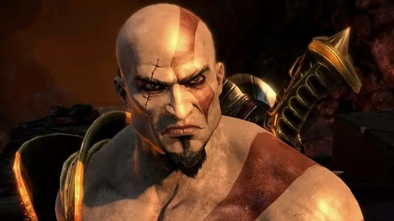 Kratos glares to side