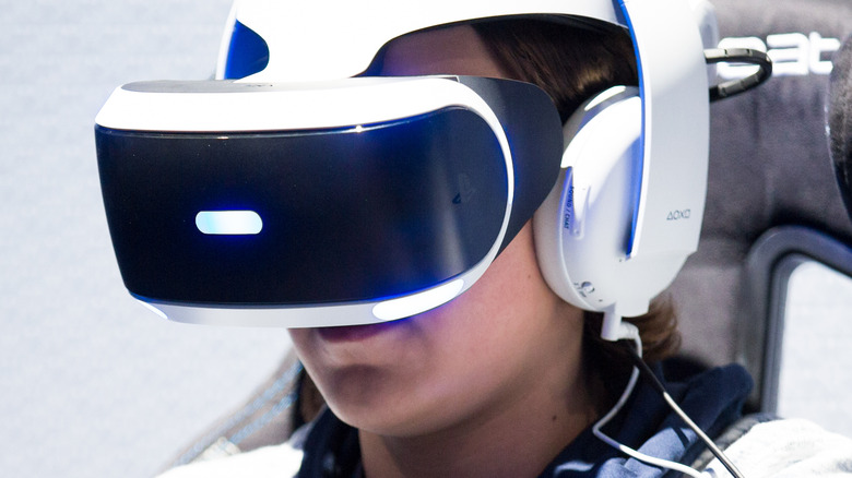 Person Wearing PlayStation VR