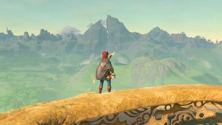 Link on cliffside