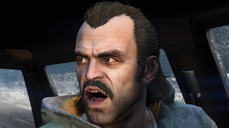 GTA V character shocked face