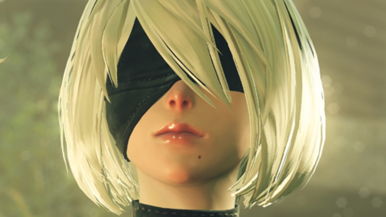 Nier Automata protagonist close up