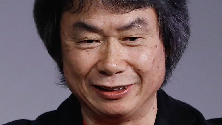 Shigeru Miyamoto pointing