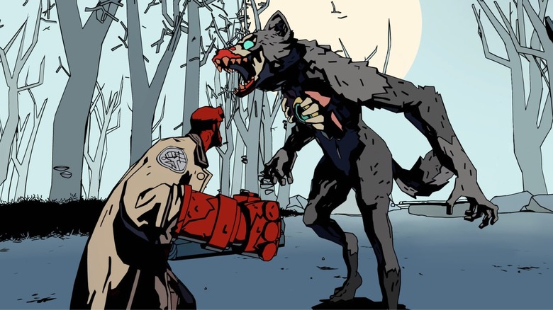 Hellboy fights skinwalker