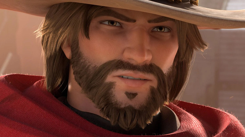 Overwatch Cassidy face close up