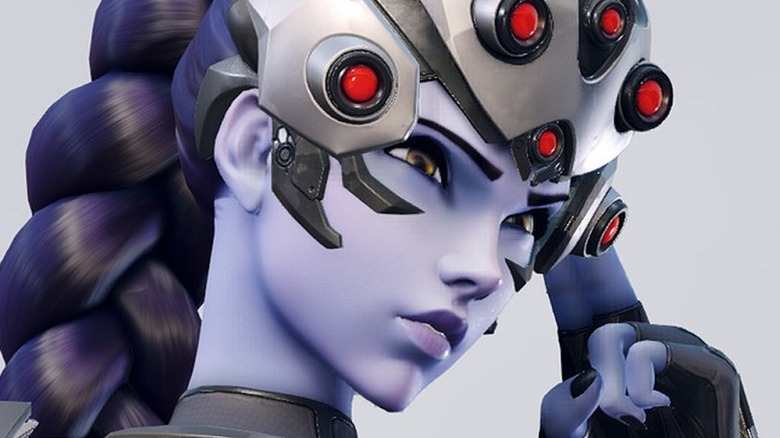 Widowmaker fingers on temple