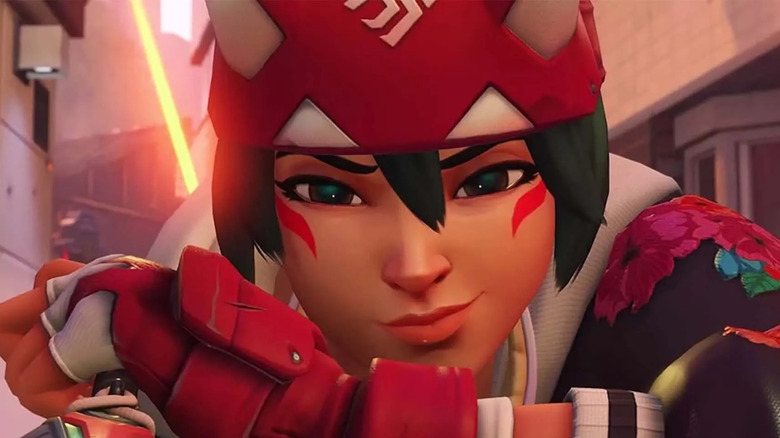 Overwatch 2 hero Kiriko smirks at the viewer