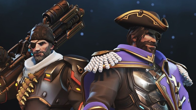 Soldier 76 and Cassidy posing