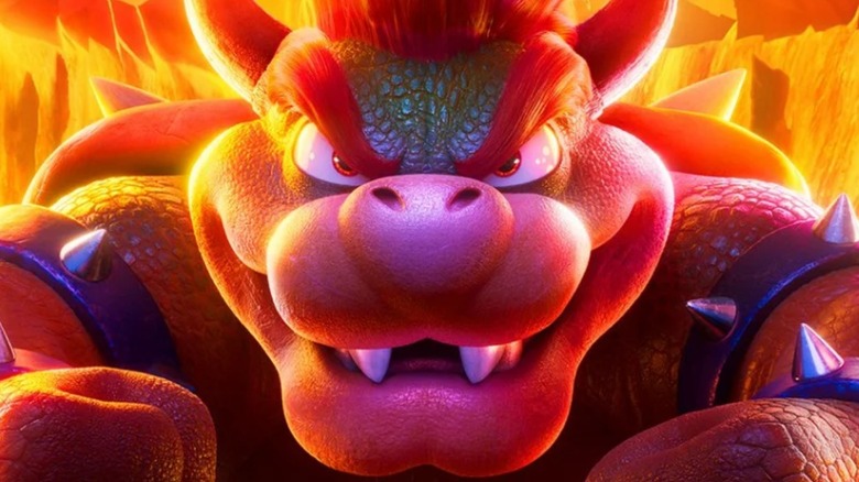 Bowser flames movie poster