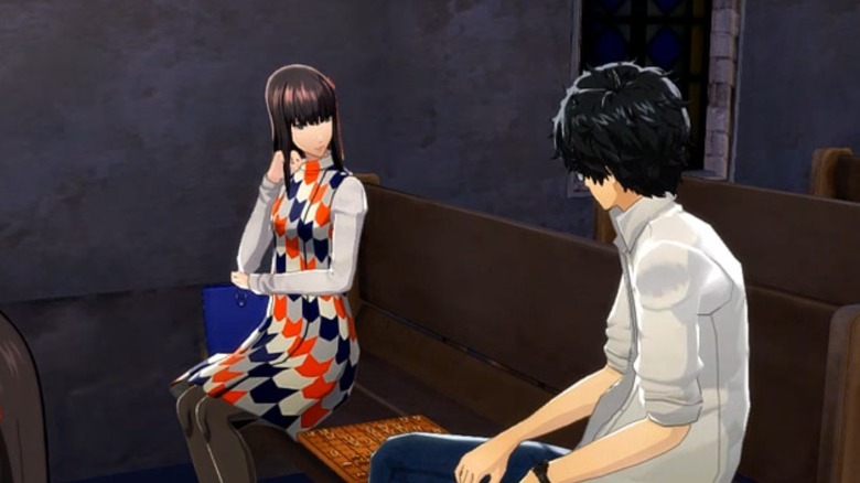 Joker talking to Hifumi in church