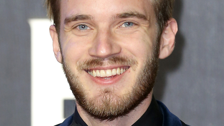 PewDiePie smiling at event