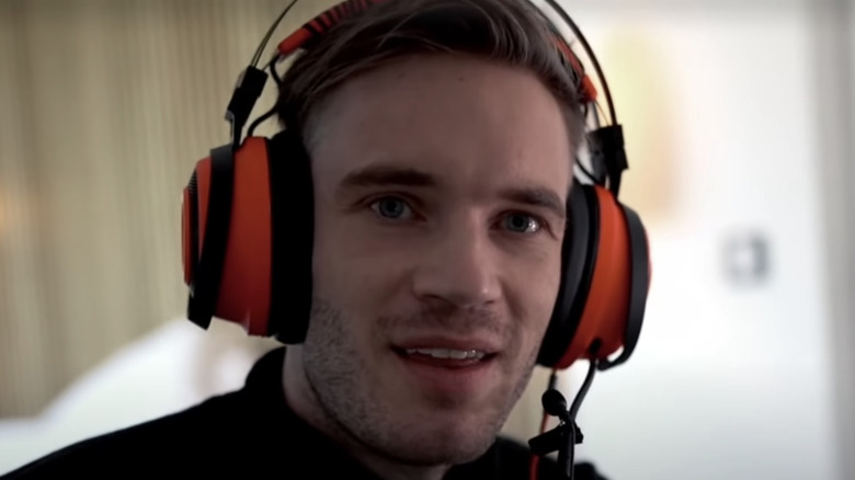 PewDiePie Orange Headphones Close Up