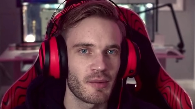 PewDiePie in gaming chair