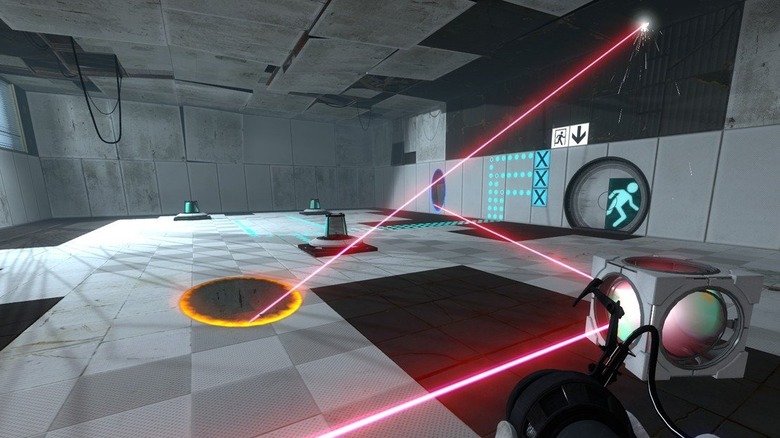 Portal 2 laser puzzle