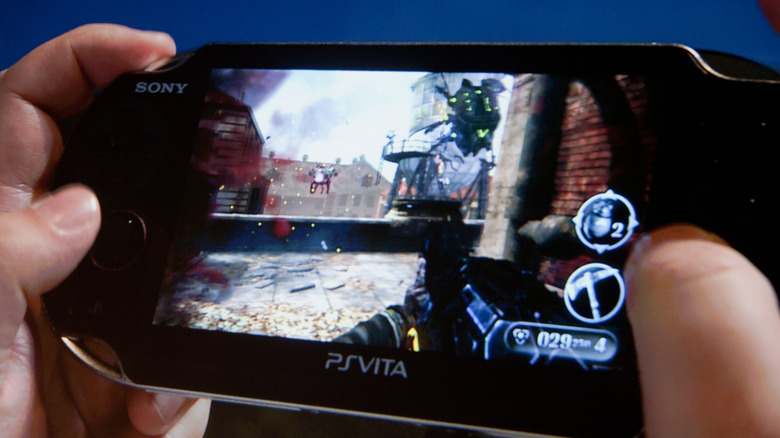 PS Vita console being played