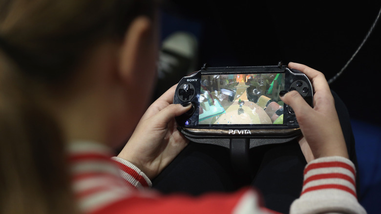 PS vita being played