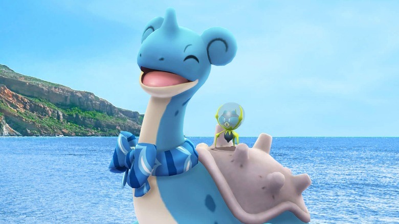 Dewpiter riding Lapras