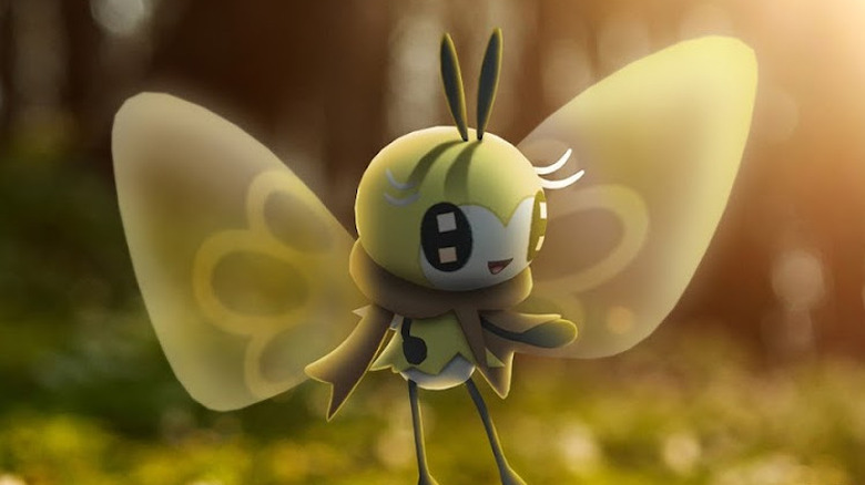 Ribombee smiling in a flower field
