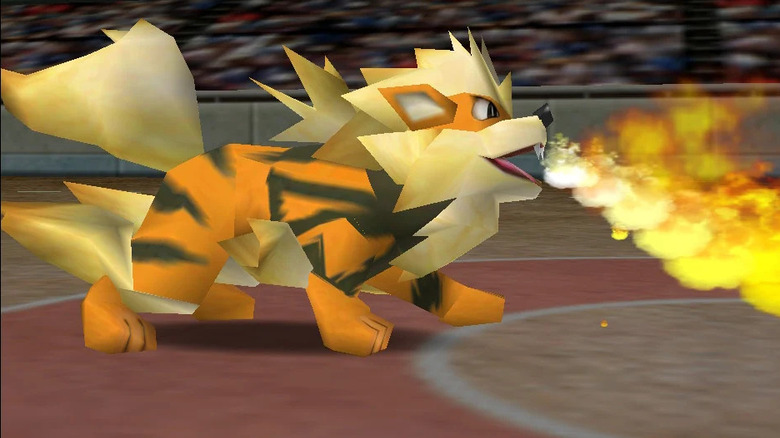 Pokemon Stadium Arcanine fire attack