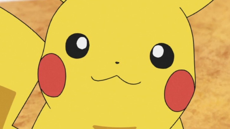 Pikachu smiles