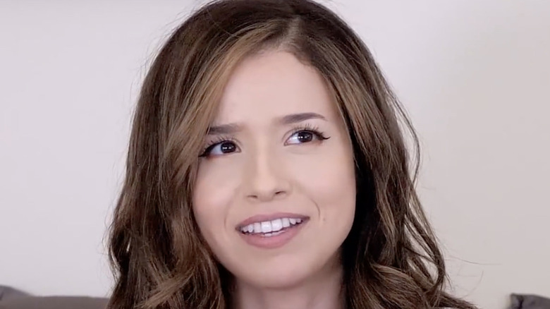 Pokimane smile looking up