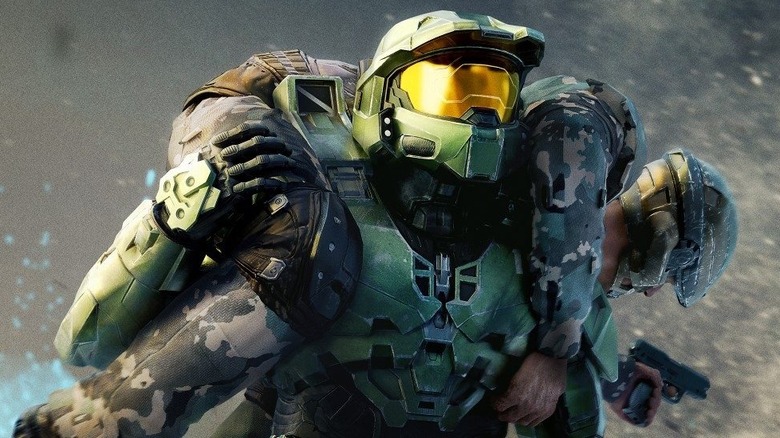 Halo Infinite Master Chief Carrying Marine