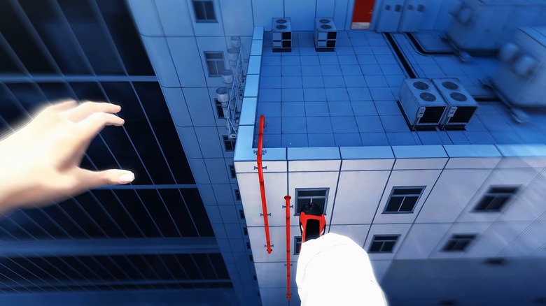 Faith making a sick jump between buildings in Mirror's Edge