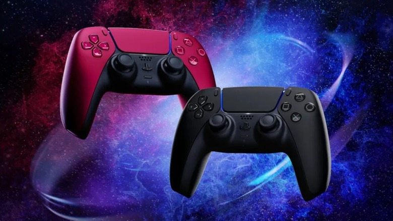 Midnight Black & Cosmic Red PS5 Controllers
