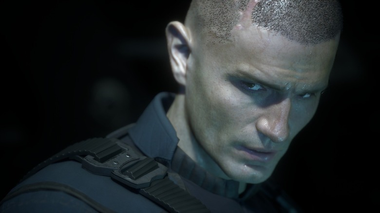 Leon Ferris stands uneasily in The Callisto Protocol