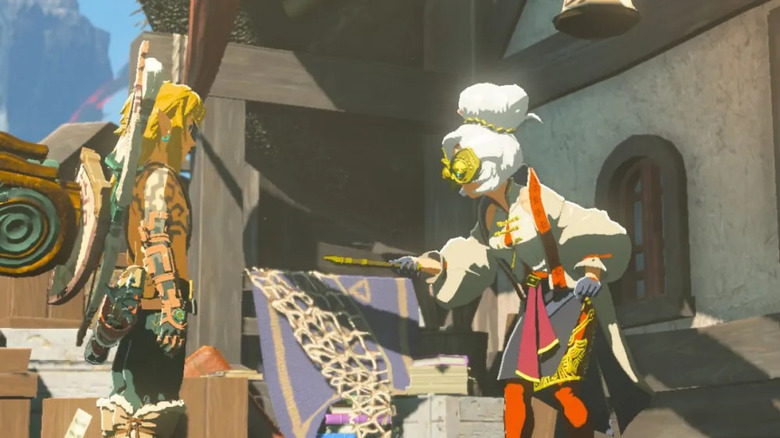 Purah speaking to Link