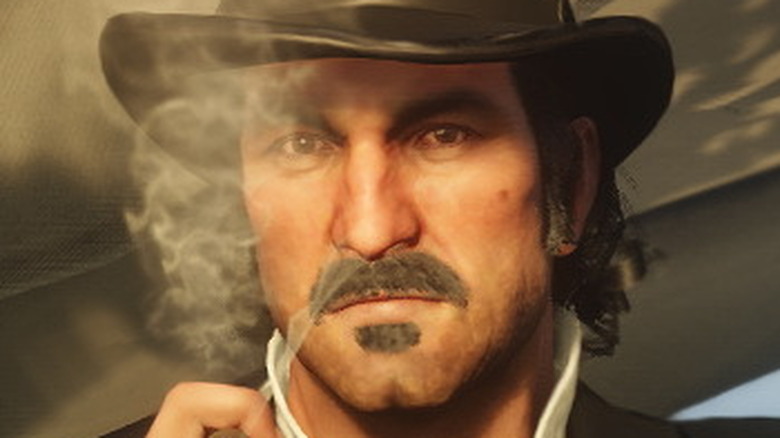 RDR2 character smoking