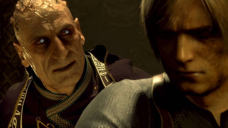Resident Evil 4 Remake Leon with cultist