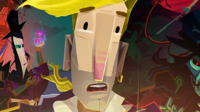 Guybrush Threepwood alarmed look