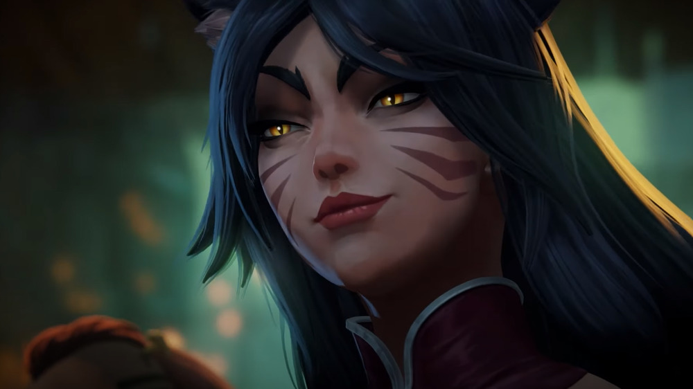 League of Legends Ahri smirking