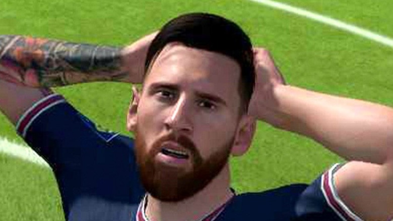 FIFA 22 Lionel Messi holding head