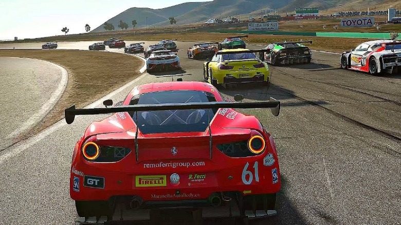 Cars at starting line