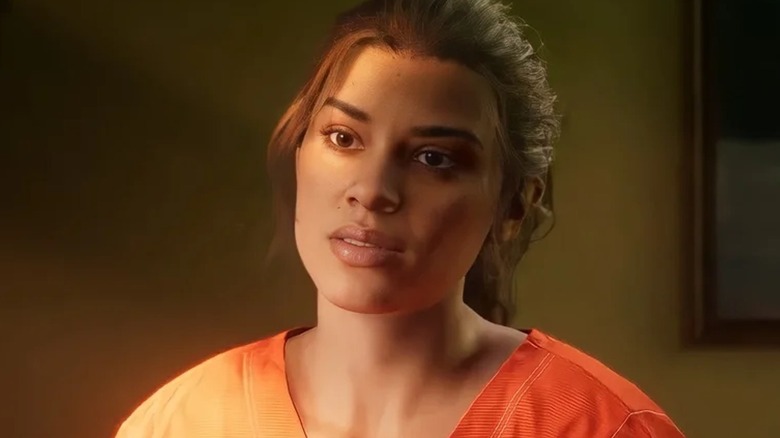 Lucia Caminos in a prison uniform in Grand Theft Auto 6
