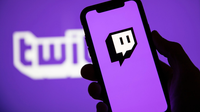 Phone with Twitch logo