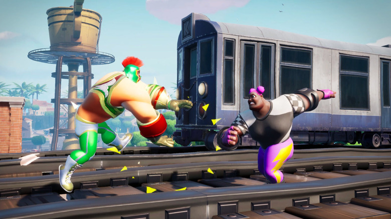 Rumbleverse two characters fighting