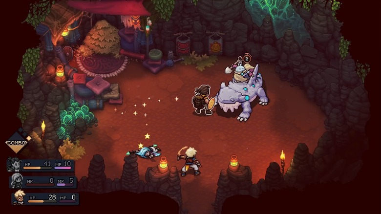 Valere, Zale, and Garl fighting Rockie and his owner