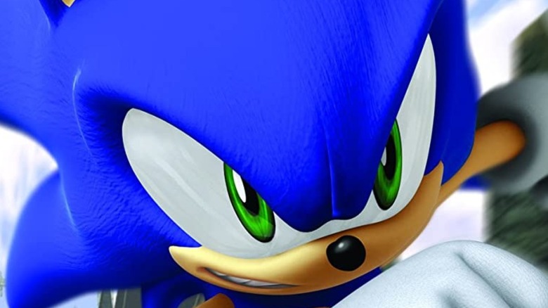 Sonic dashing close up