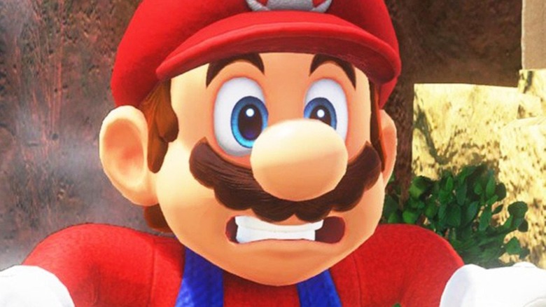 Shocked Mario in Super Mario Odyssey