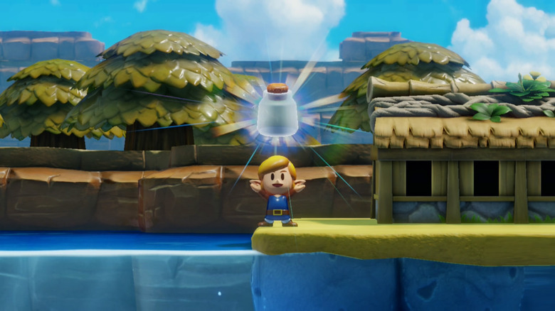 Link with a bottle