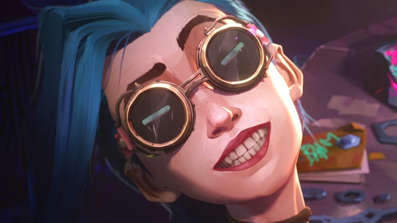 Arcane Jinx grinning goggles