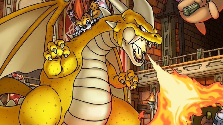 Dragon breathing fire
