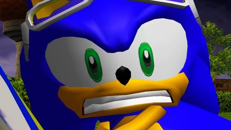 Sonic wide-eyed grimace