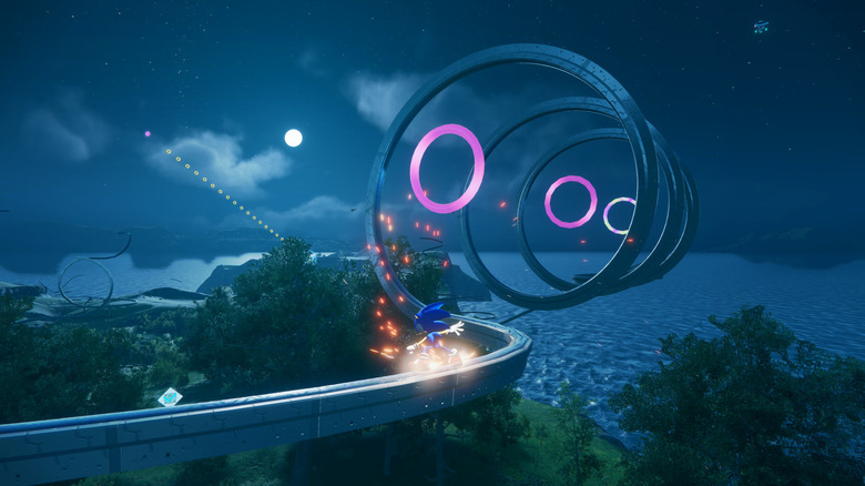 Sonic Frontiers grinding through rings