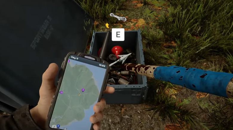Looting rope from enemy camp