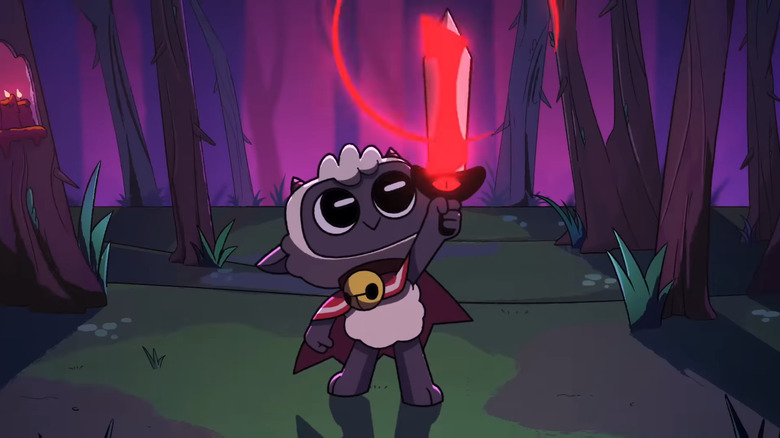Cult of the Lamb raising sword